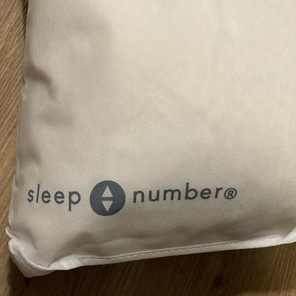 New Never Used Sleep Number White and Gray Pillow - Picture 2 of 5
